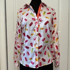Milano Italy, great women blouse long sleeve. Size 38. 100% coton.